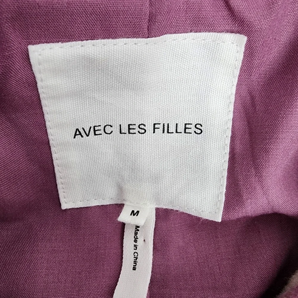 Avec‎ Les Filles Jacket Shacket Women's Medium Full Zip w. Pocket Plaid Pink